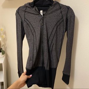 Black with grey lululemon stretchy jacket